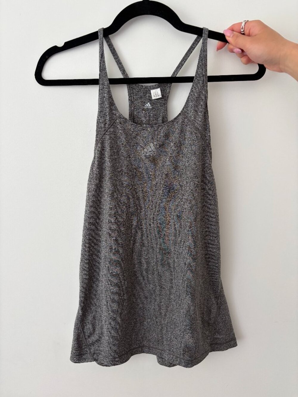Adidas Heather Gray Racer Back Tank Top
